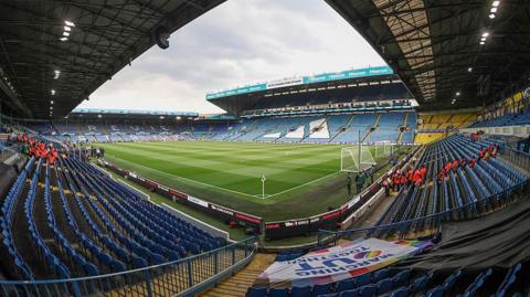 Elland Road image taken from the stands when the stadium is empty