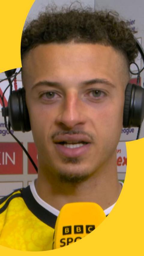 Ethan Ampadu, speaking in the tunnel to BBC Sport