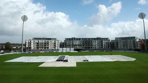 Covers remain on at Bristol where no play was possible on day one of Gloucestershire's match with Northamptonshire 