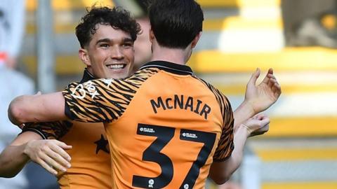 Kyle Joseph celebrates scoring against Sheffield Wednesday