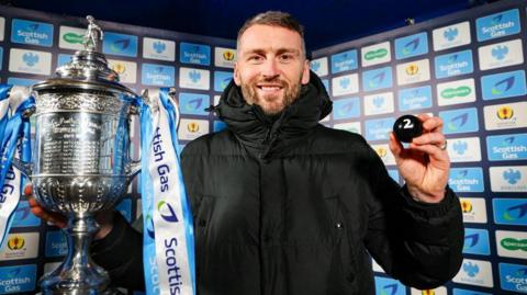 Lee Miller with Scottish cup