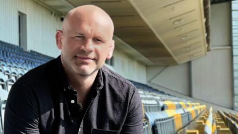 Worcester Warriors head coach Matt Everard sits in the stand at Sixways Stadium