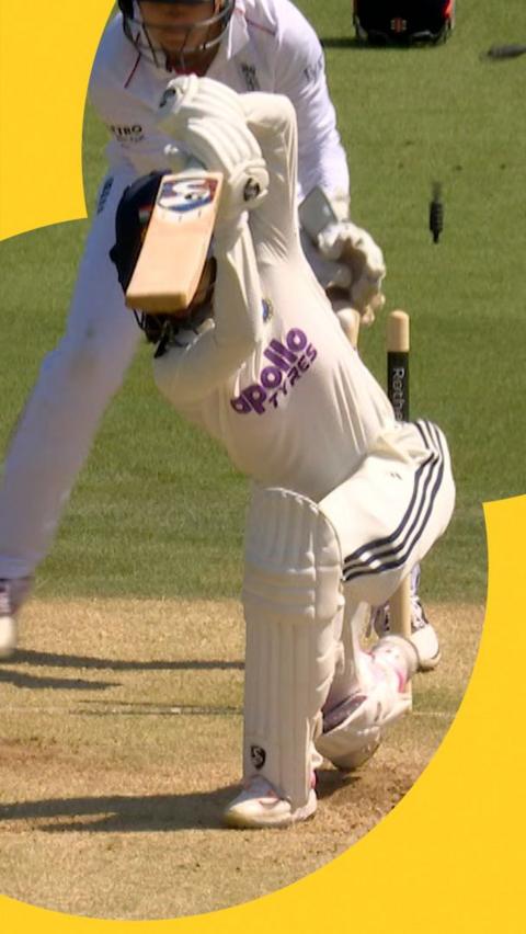 Jemimah Rodrigues getting bowled out