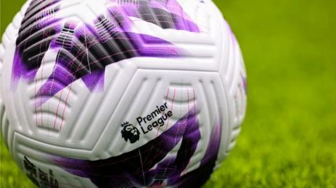 A close-up of a football used by professional players