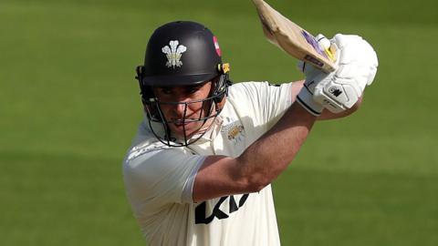 Dan Lawrence batting for Surrey
