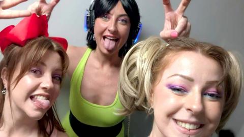Charlotte with friends Kelsey and Iiona