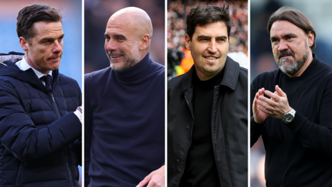 Scott Parker, Pep Guardiola, Andoni Iraola and Daniel Farke