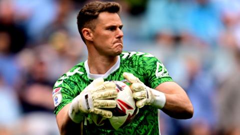 Coventry City goalkeeper Ben Wilson in action against Middlesbrough