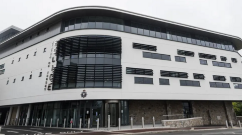 The outside of the Jersey police building in St Helier.