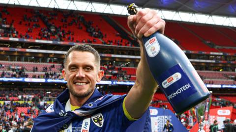AFC Wimbledon midfielder James Ball at Wembley