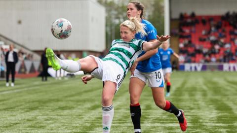 Celtic's Chloe Craig and Rangers' Rio Hardy