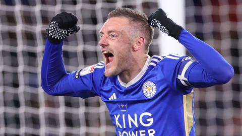 Jamie Vardy celebrating