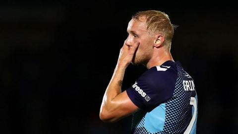 Wycombe's Jack Grimmer after scoring an own goal against Exeter