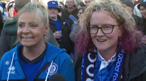 Rochdale fans Joanne Mawson and Charlie Stansfield