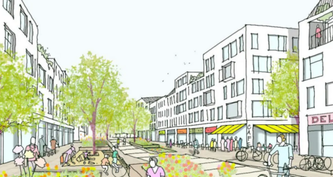 Computer generated image of potential development for 3,000 homes