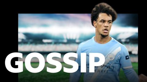 Oscar Bobb and the BBC Sport Gossip logo