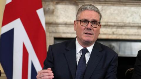 Prime Minister Sir Keir Starmer delivers remarks at the top of the Cabinet meeting on 24 February.