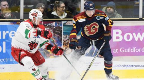 Cardiff Devils in action at Guildford Flames