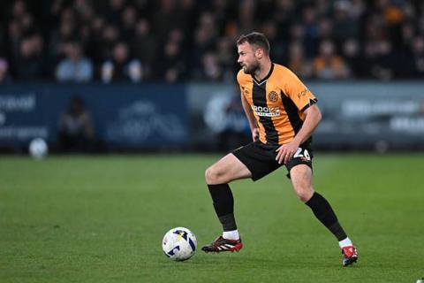 James Gibbons in action against Grimsby Town this season