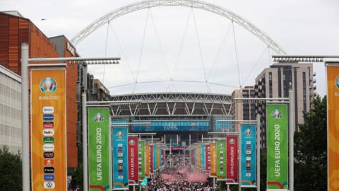 Wembley Stadium hosting the final of Euro 2020