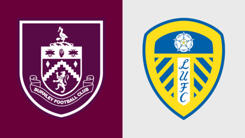 Burnley and Leeds' club badges