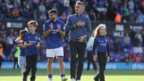 Kieran McKenna acknowledges fans 