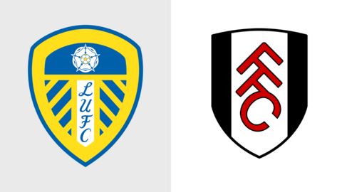 Leeds United and Fulham club badges