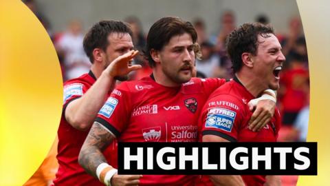 Salford celebrate against Castleford