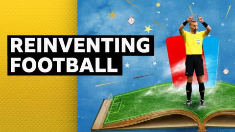 A "reinventing football" graphic