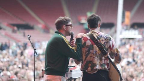 Hot Sauce performed at St Mary's stadium. 