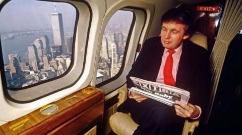 donald trump on a private jet