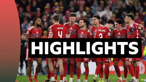 Wales team with highlights graphic