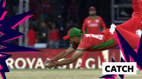 Aqib Ilyas takes a stunning diving catch