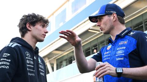 Kimi Antonelli and Max Verstappen