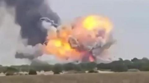 Explosion in a field in Essex
