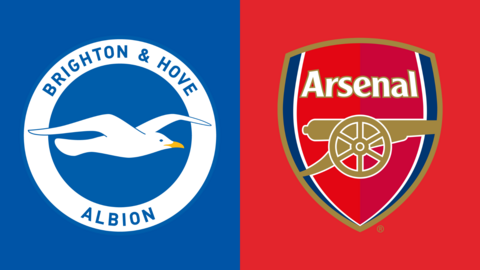 Brighton & Hove Albion and Arsenal club badges