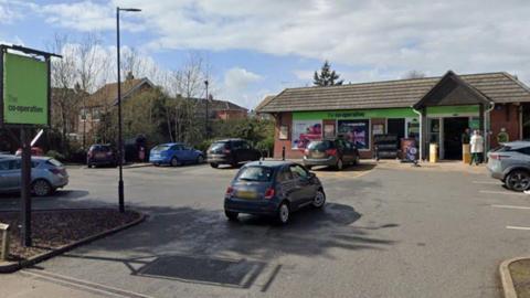 Street view of the Co-op store on Braunston Road, in Oakham, Rutland.