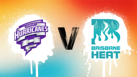 Hobart Hurricanes v Brisbane Heat badge graphic