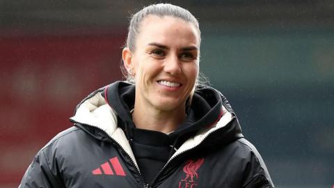 Gemma Evans in Liverpool training wear