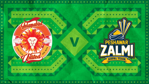 Islamabad United v Peshawar Zalmi badge graphic