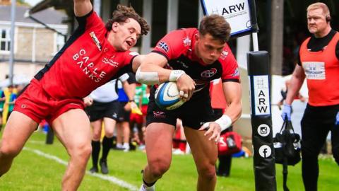 Matt McNab opens the scoring for Cornish Pirates