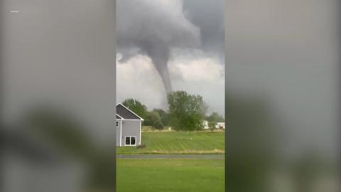 Tornado next to house
