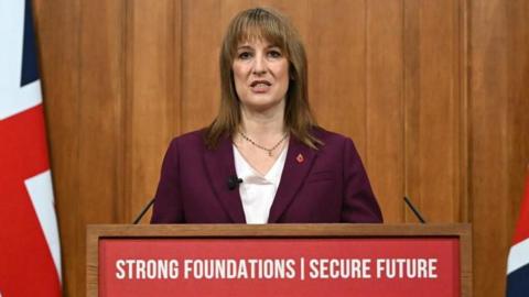 Chancellor Rachel Reeves delivers a speech ahead of the Budget later this month at Downing Street in central London