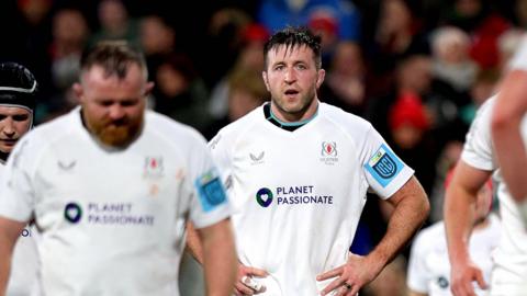 Alan O'Connor looks dejected during Ulster's defeat to Munster.