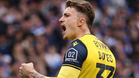Harry Boyes celebrates scoring