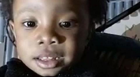 A close-up of a young boy's face