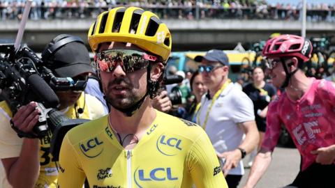 Ben Healy before the start of stage 11 of the 2025 Tour de France
