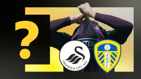 Hidden player with Swansea City and Leeds United crests