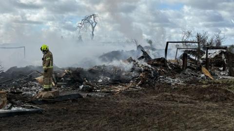 Fire at Hathernware industrial estate