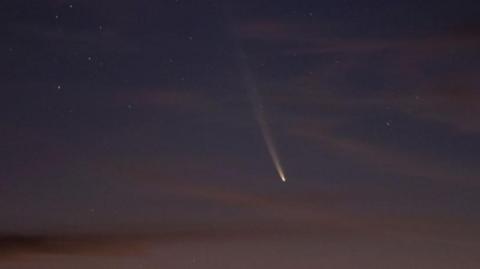 Comet in the night sky